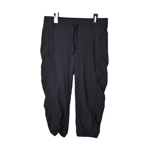 Athleta Pants Womens 10 Black Crop Jogger Drawstring Elastic Hem‎ Hiking